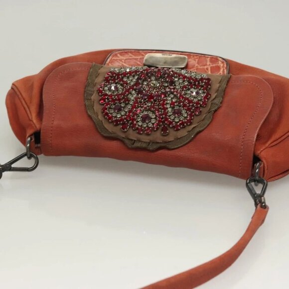 PRADA Shoulder Bag Leather Red Auth KD264 - Picture 7 of 15